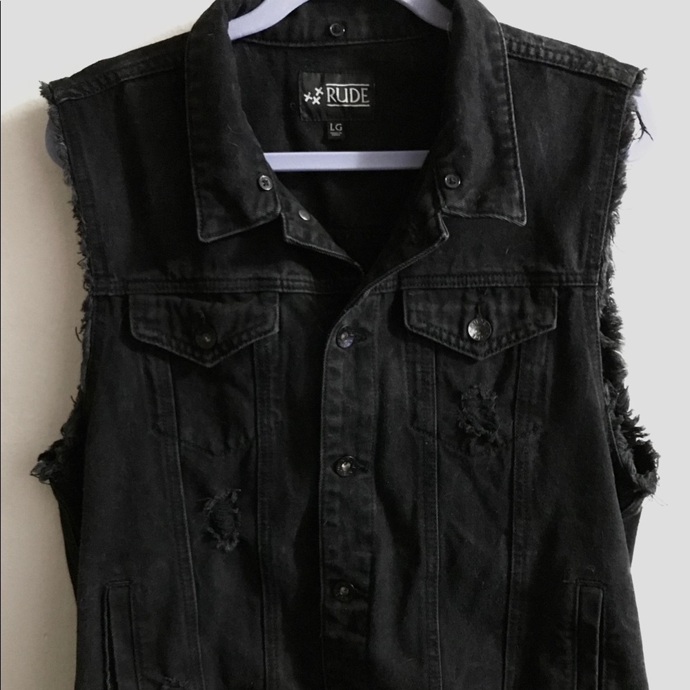 Rude Black Denim vest